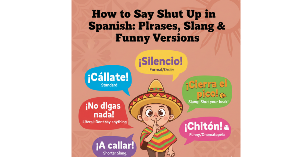 How to Say Shut Up in Spanish: Phrases, Slang & Funny Versions